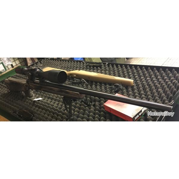 Pack Carabine de TLD MARLIN X7VH cal.308Win+Vector optics 6-25x56+bipied+mallette+balles+2eme crosse