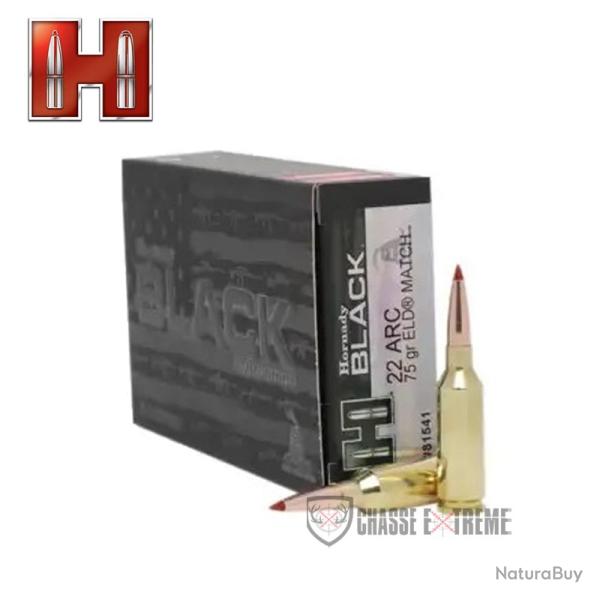 20 Munitions HORNADY Black Cal 22 Arc 75gr Eld-Match