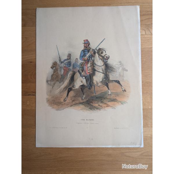 Lot de lithographies originale arm�e fran�aise Napol�on III Hippolyte Lalaisse
