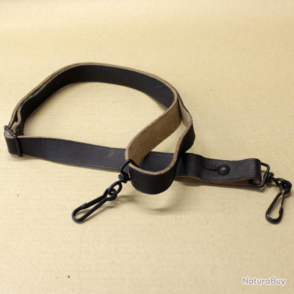 Sangle Bretelle transport PM Mat-49 cuir noir pour fusil