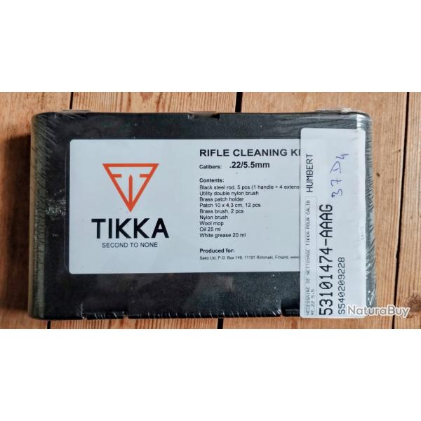 Kit necessaire de nettoyage pour calibre .22 / 5.5mm marque Tikka
