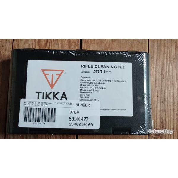 Kit necessaire de nettoyage pour calibre 9.3 / .375 marque Tikka