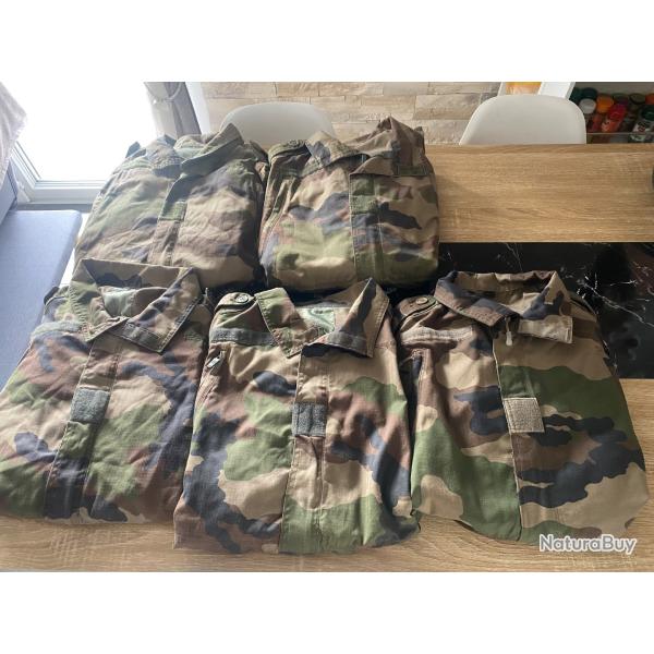 A SAISIR !! Lot de 5 vestes de combat arm�e fran�aise T4S2