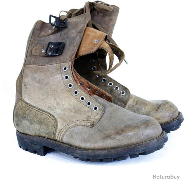 Rangers cuir marron AFN -Arme francaise -priode Indochine Algerie occasion