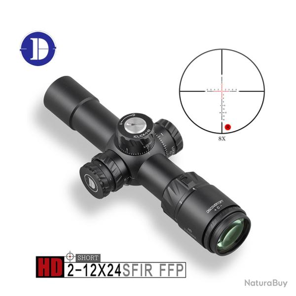 Lunette Discovery HD 2-12X24SFIR FFP Tourelle verrouillable
