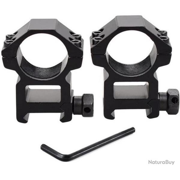 FIXATIONS SUPPORTS 20 MM / 21 MM NEUFS POUR LUNETTE DE CHASSE OU TIR SPORTIF (GRAND)