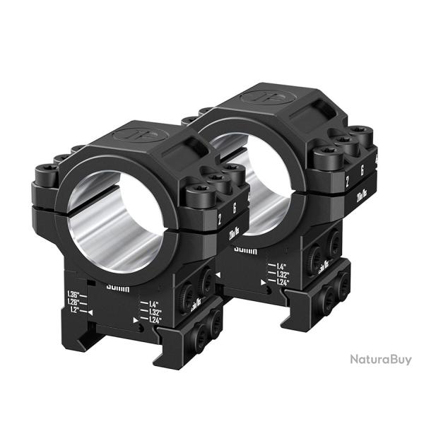 Collier de montage DISCOVERYOPT AL6061 diamtre 25,4/30mm multi rglage hauteur