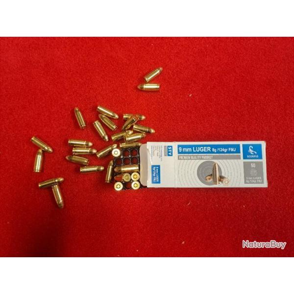 STV / CAL. 9X19 FMJ 124 GRAINS / x 100. merci de lire l'annonce compl�te
