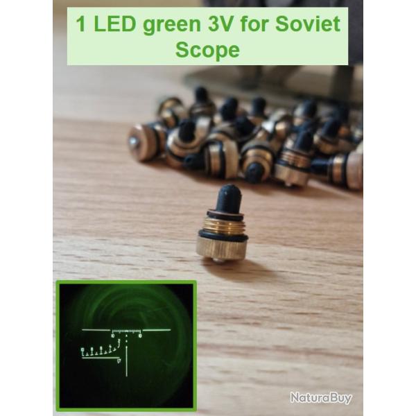 Lampe Led verte pour lunette PSO-1 russe et sovitique.