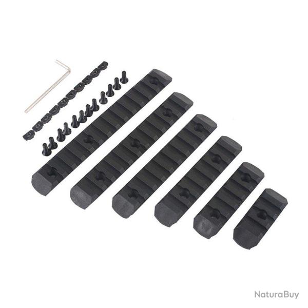 Rail (set 6pcs) M-Lok / Keymod (MP) Noir