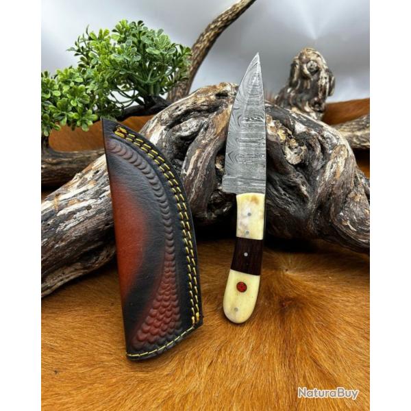 Couteau lame en acier damas 256 couches