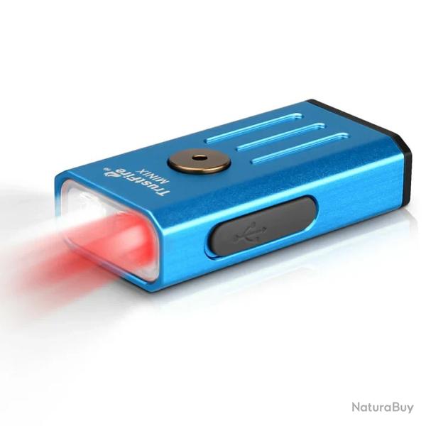 Lampe trustfire 4 modes lumi�re blanche + mode lumi�re rouge - mini x (bleue) - LIVRAISON GRATUITE