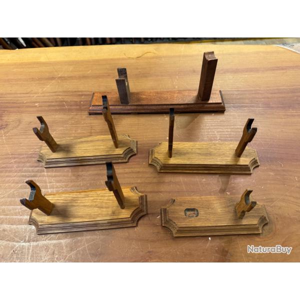 support bois par �b�niste pour revolver et pistolet