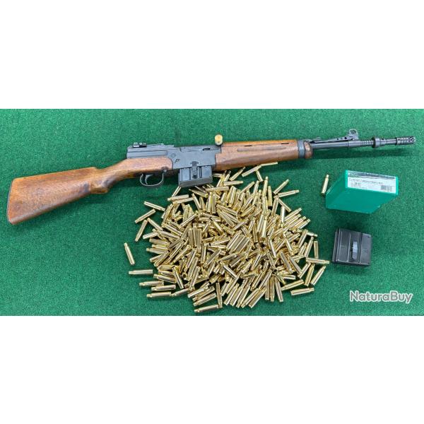 SUPERBE MAS 49/56 EN 7.5 MAS AVEC 296 DOUILLES + JEU D'OUTILS RCBS + 1 CHARGEUR