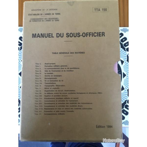 Manuel du Sous Officier TTA 150 �dition 1994