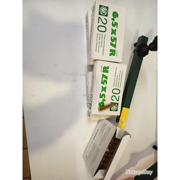 100 douilles neuves RWS 6.5*57R