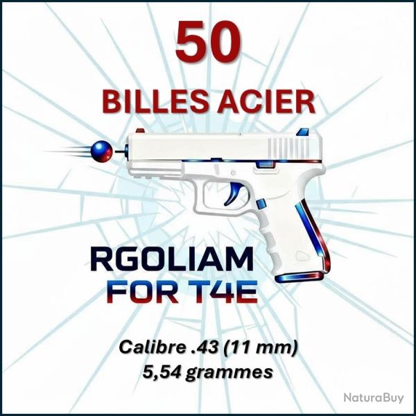 Lot 50 Billes en acier 11 mm (.43) pour UMAREX T4E