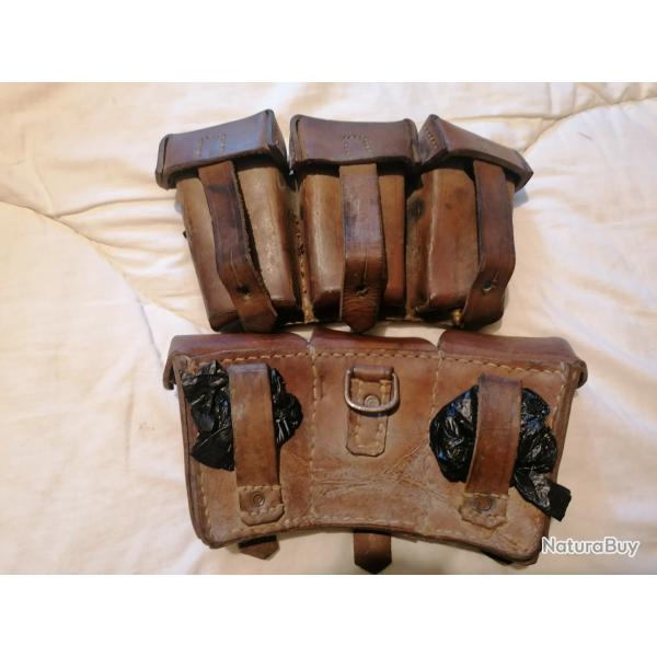 2 CARTOUCHI�RES TYPE MAUSER ORIGINE INCONNUE