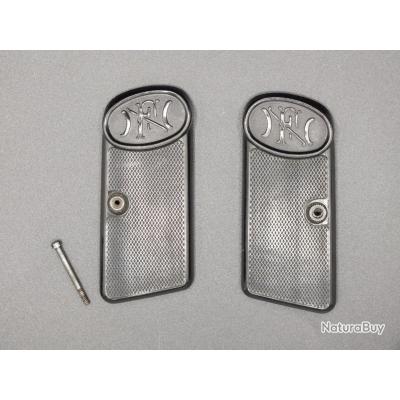 Poignées Acryliques Noires Diamant Pour Browning FN 1910 - Marque KSD, Neuves