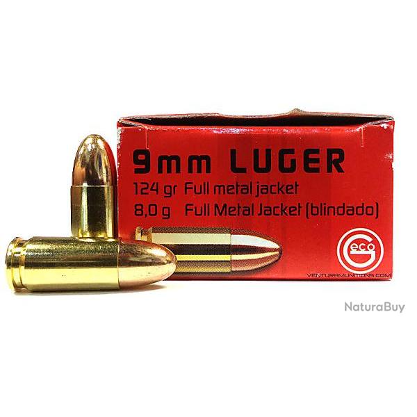 Geco 9 mm Luger FMJ 124 grs (x50)