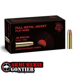 Munitions Geco 38 sp&eacute;cial FMJ Flat Nose158 gr boite de 50