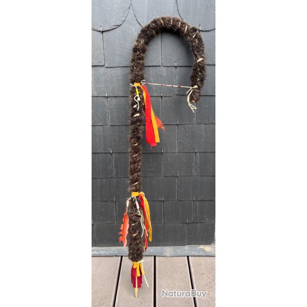 Rare tr�s jolie b�ton � coup indien, b�ton de danse indien des plaines