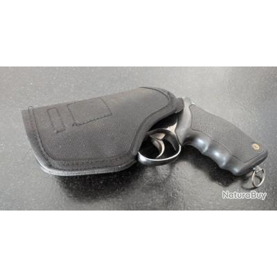 Holster Universel De Pistolet Et Revolver Avec Porte Chargeur En Nylon Noir Pour Droitier Ou Gaucher 123275