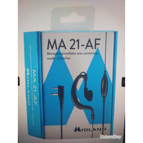 Kit oreillette micro pour talkie walkie midland g7/g9 noir