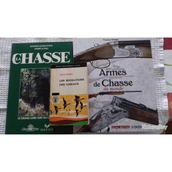 livres chasse lot de 3