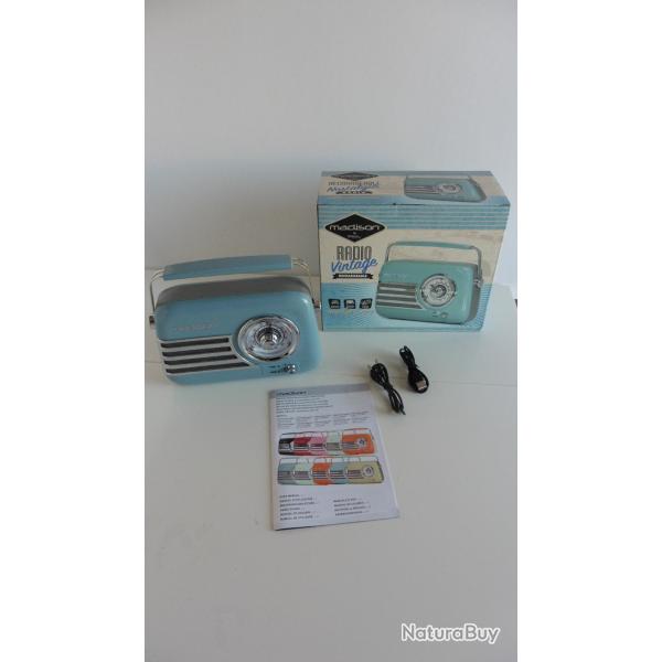 Radio portable vintage Madison  bluetooth FM : DAB 30W