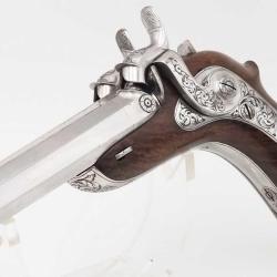 PISTOLET DE POCHE &Agrave; PERCUSSION GASTINNE RENETTE &Agrave; PARIS MOD&Egrave;LE BREVET&Eacute; PAR DELVIGNE - FRANCE XIX&egrave; Fr