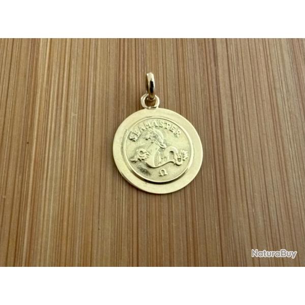 Pendentif or massif 18 carats Omega - m�daille unique - Seamaster - Unique