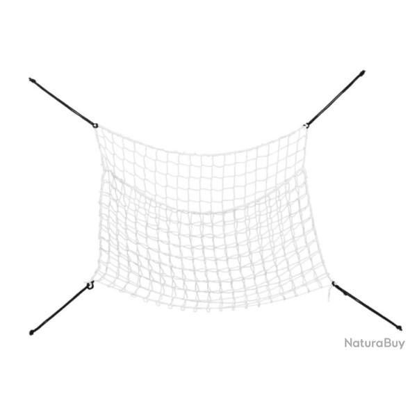 Filets � foin 2 pcs blanc 90x60 cm PP pratique alimentation chevaux