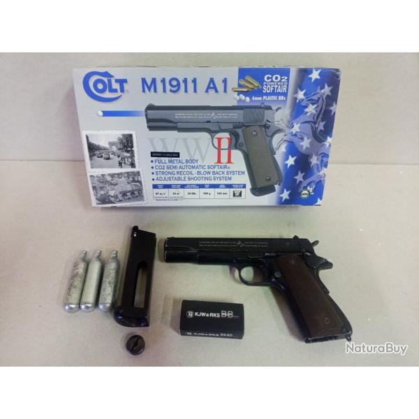 rplique airsoft full mtal Colt M 1911 A1 CO2 CYBERGUN