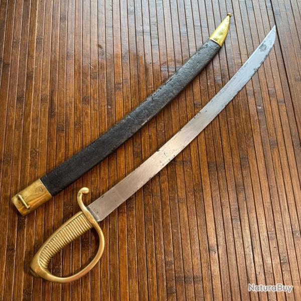 SABRE BRIQUET DE MARINE AN Xl MANUFACTURE ROYALE DE KLINGENTHAL 1829 POIN�ON DE VERSAILLES