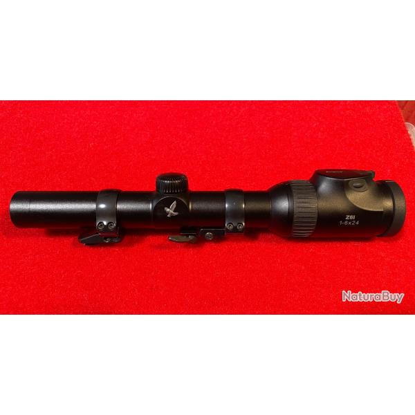 SWAROVSKI : MODLE Z6i, 1-6X24, RTICULE 4Ai,  AVEC MONTAGE EAW, TRS BON TAT, SECONDE GNRATION.