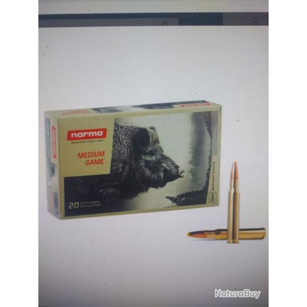 Bo�tes de 20 munitions norma 11.7g 180gr ppdc plastic point 300 win mag