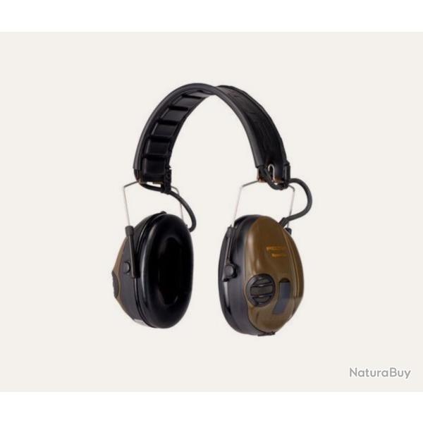 CASQUE ANTI-BRUIT 3M PELTOR SPORTTAC - COQUILLES VERTES/ORANGES