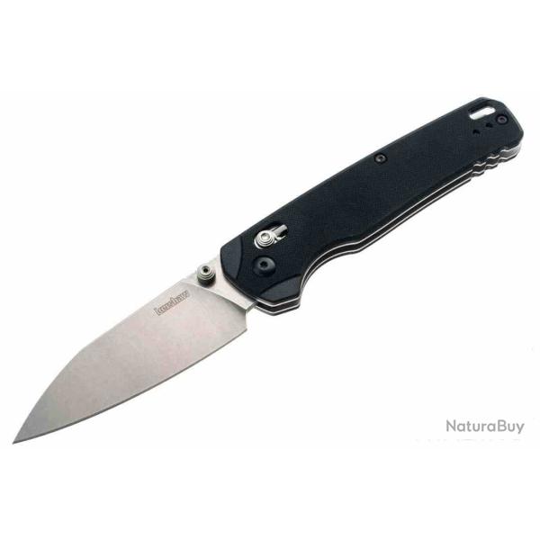 Couteau Kershaw Bel Air XL DuraLock Lame Reverse Tanto Acier CPM-MagnaCut Manche G10 Noir USA KS6110