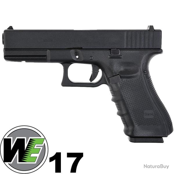 Pistolet Airsoft Gaz WE R17 Gen4 GBB Blowback R�plique G17 Noir