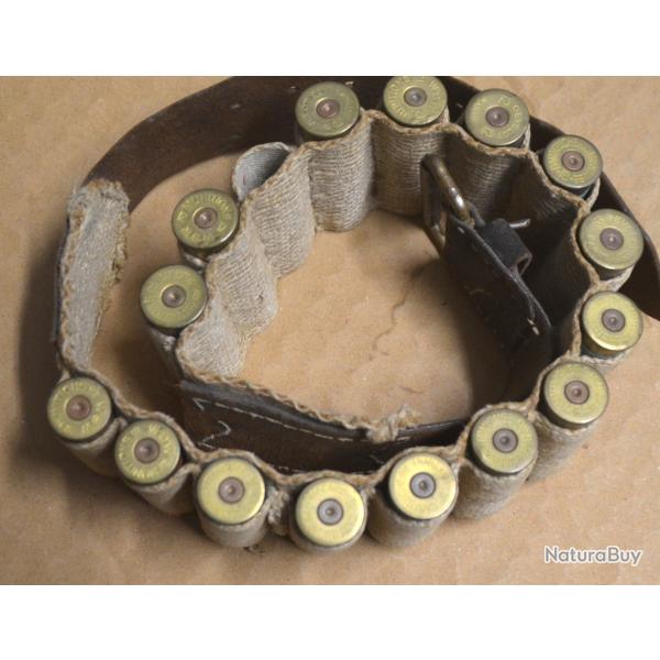 Ancienne cartouchire chasse avec cartouche pour collection