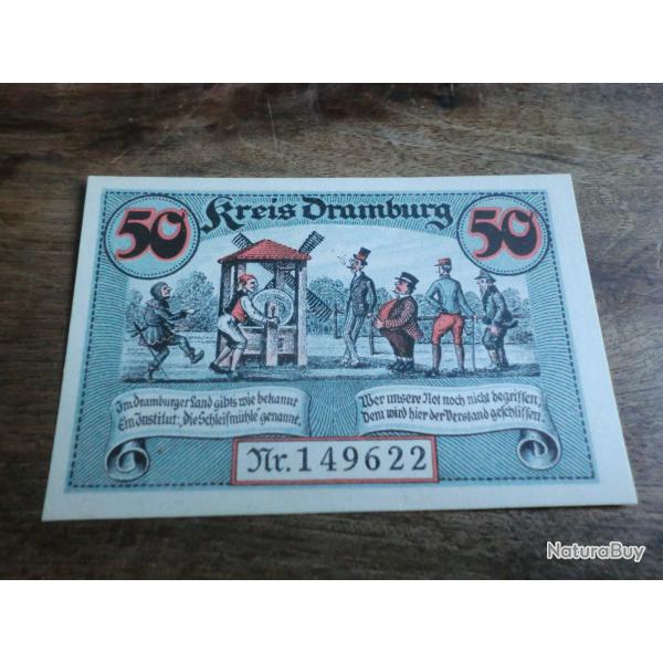 billet allemagne dramburg  50 pfennings 1920 / N� 149622 neuf