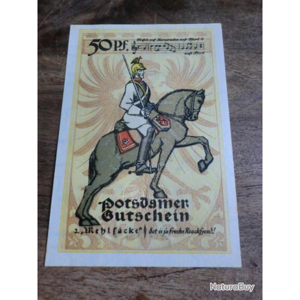 billet n�cessit� germany notgeld  50 pfennings 11.1921 / N�48929 neuf
