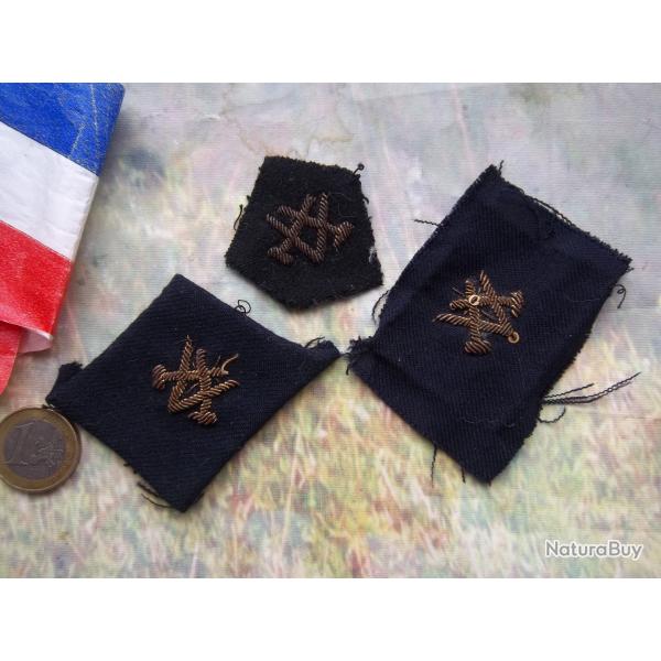 lot pattes de col �cussons insignes vintage collection