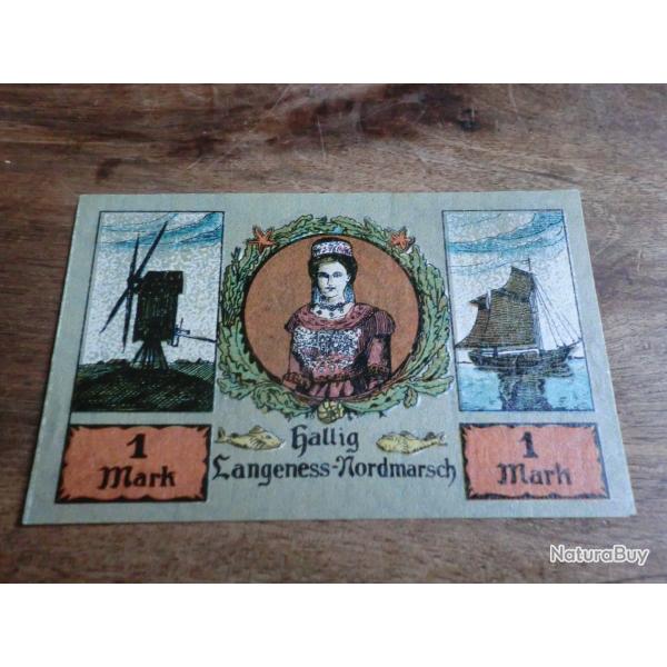 billet n�cessit� langueness mordmarsch 1 marck  09.1921  /  neuf