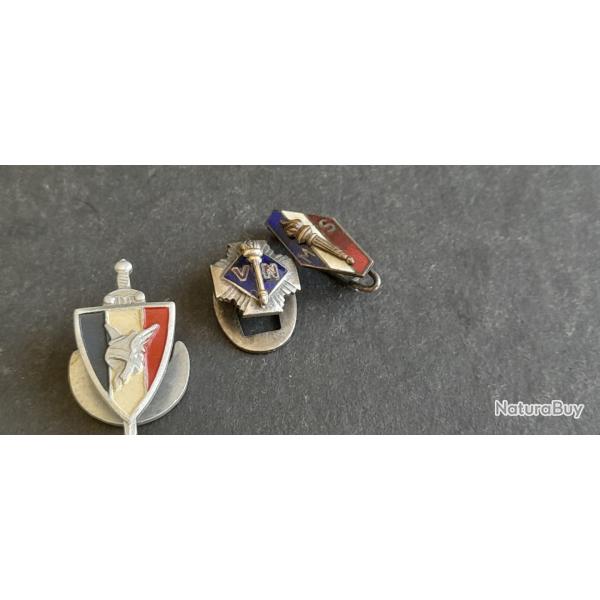 LOT DE 3 INSIGNES II GUERRE