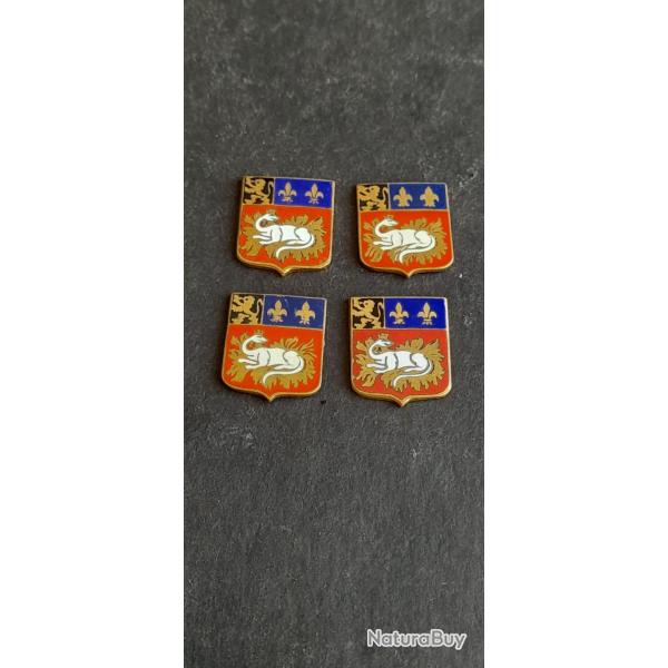 LOT DE 4 PETIT BLASONS EMAILLEE LE HAVRE