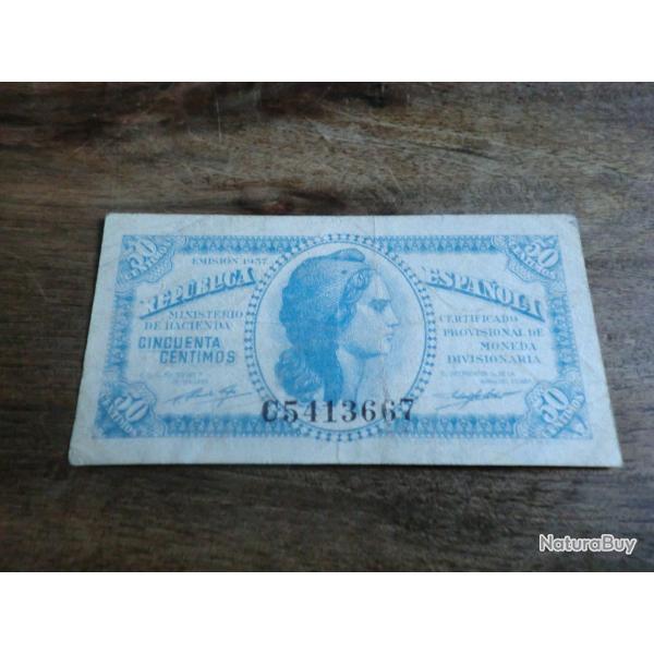 billet 50 centimos 1937 / N� C.5413667