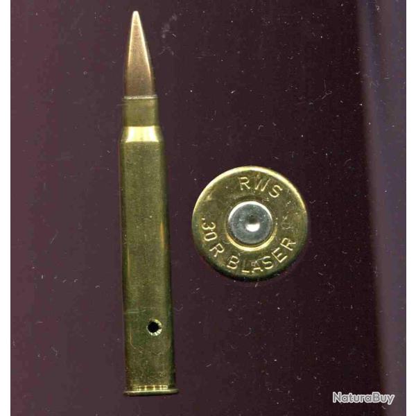 .30 R Blaser - marquage : RWS .30 R BLASER - balle cuivre pointue
