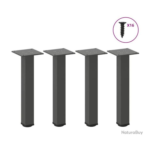 Pieds table basse 4 pieces anthracite 30 32 cm acier pratique bricolage reparation interieur